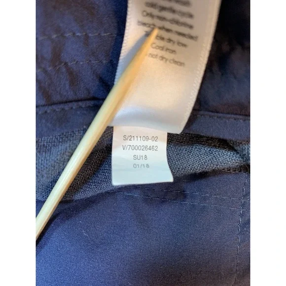 Athleta Linen Beachside‎ Bali Shorts Women's 8Blue Faded Camo 3" 211109 Pull On - Picture 7 of 12